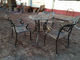 Unique Metal Wrought Iron Cast Iron Garden Table And 2 Chairs Eco - Friendly